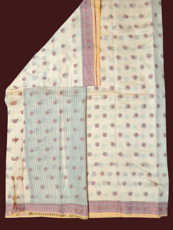 Cream_Cotton_Queen_Fancy_Saree_For_Women