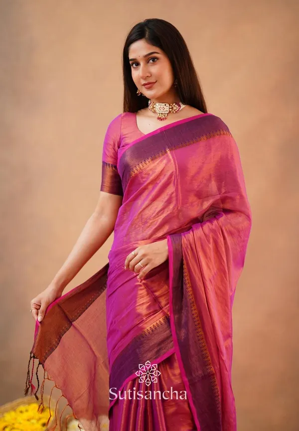 Pink_Silk_Zari_Border_Traditional_Saree_For_Women