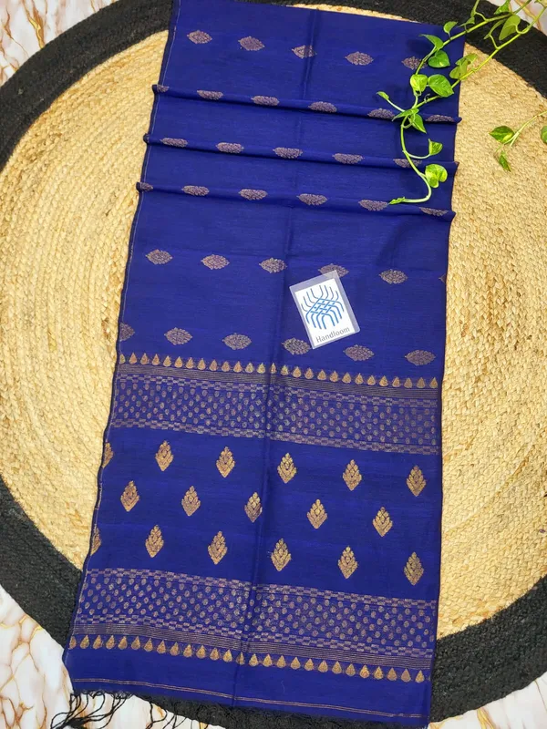 Blue_Handloom_Cotton_Zari_Border_Woven_Saree_For_Women