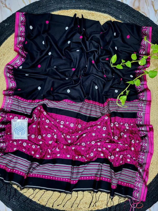 Black_Pure_Cotton_Aassam_Khadi_Hand_Worrk___Handloom_Saree_For_Women