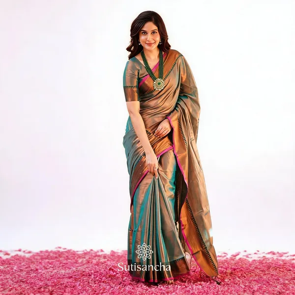 Bronze_Linen_Tissue_Zari_Woven_Silk_Saree_For_Women