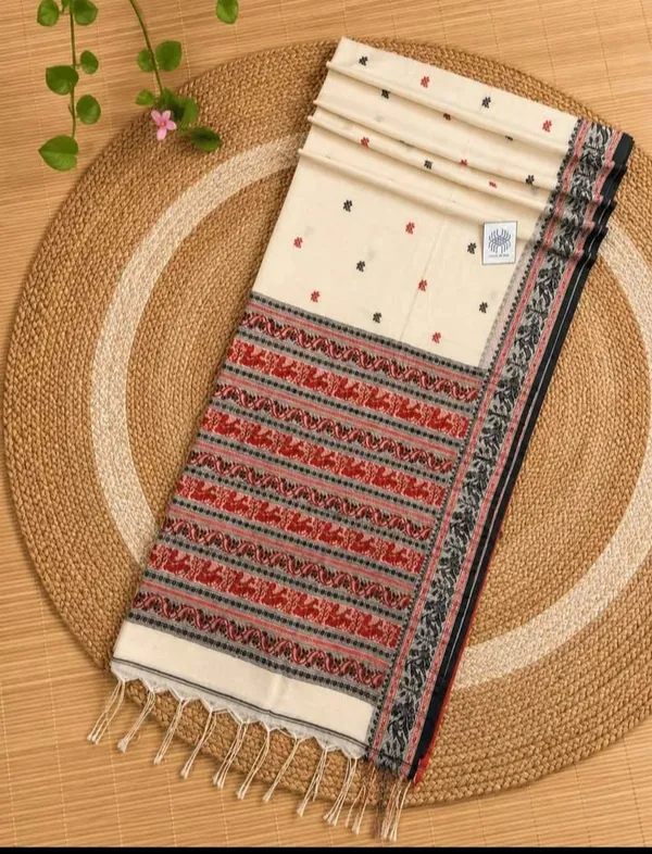 Off_White_Cotton_Handloom_Woven_Border_Saree_For_Women
