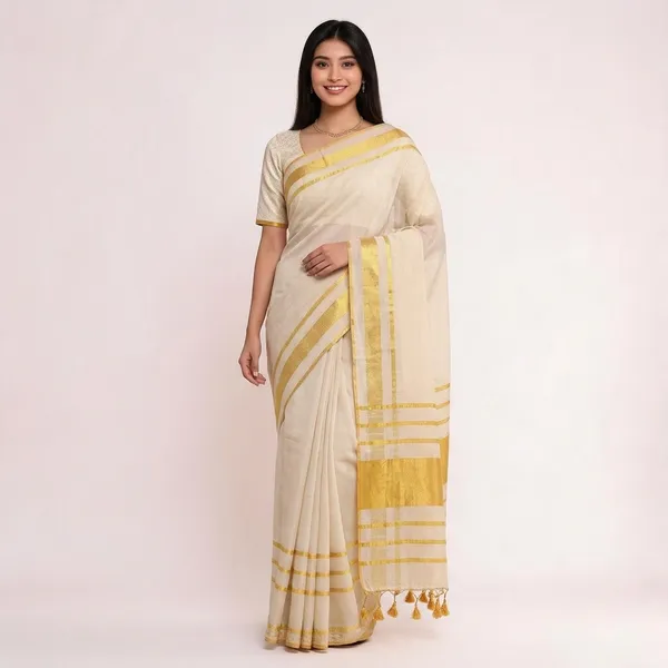 Off_White_Cotton_Kasavu_Gold_Zari_Border_Saree_For_Women