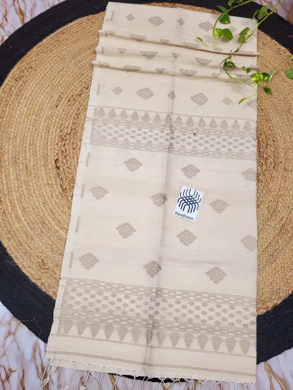 Beige_Handloom_Cotton_Woven_Geometric_Border_Saree_For_Women