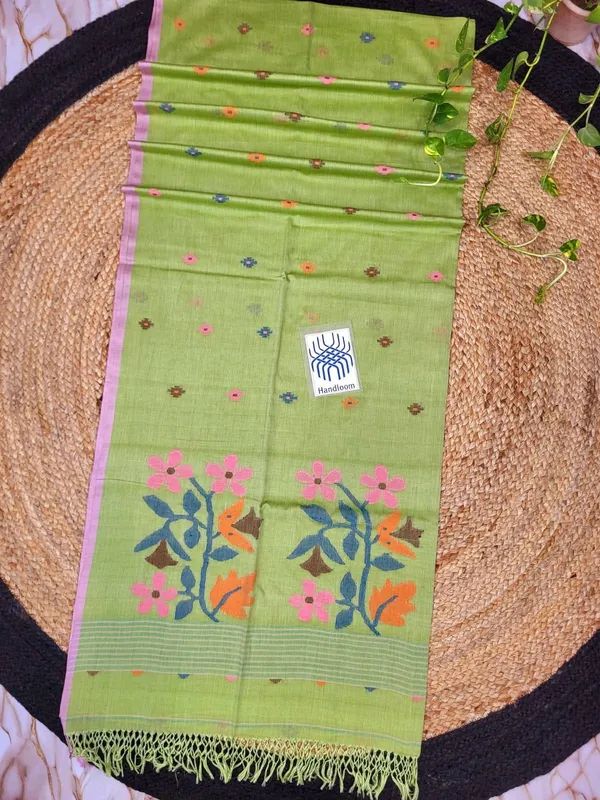 Green_Cotton_Handloom_Floral_Woven_Saree_For_Women