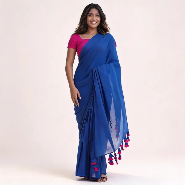 Blue_100%_Pure_Mul_Cotton_Trendingel_Detail_Saree_For_Women