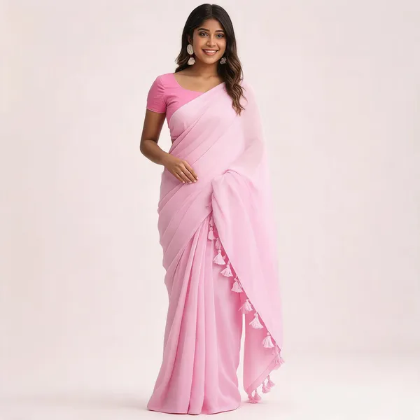 Pink__Pure_Mul_Cotton_Floral_Tassel_Draped_Saree_For_Women