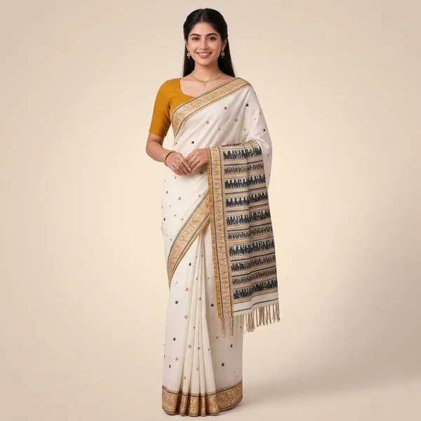 Off_White_Cotton_Woven_Border_Ethnic_Saree_For_Women