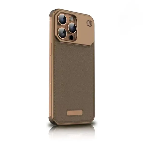 Desert_Titanium_Frame_Leather_Durable_Back_Case_|_For_Iphone