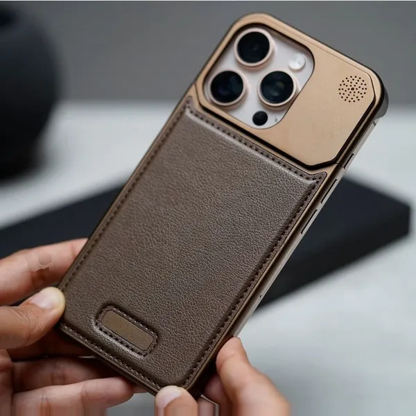 Desert_Titanium_Frame_Leather_Durable_Back_Case_|_For_Iphone