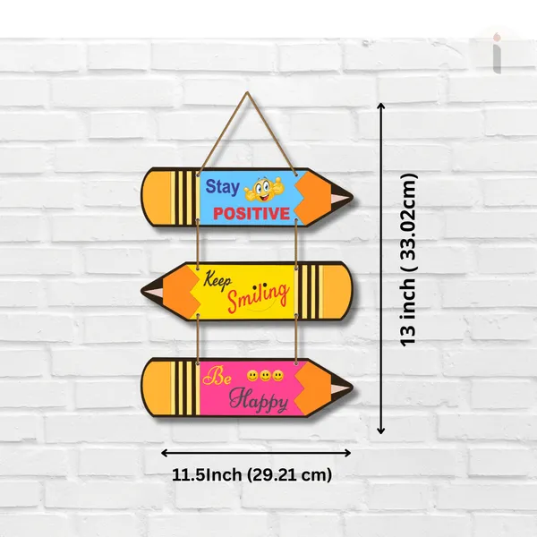 Multicolor_Stay_Positive_Wooden_Wall_Hanging