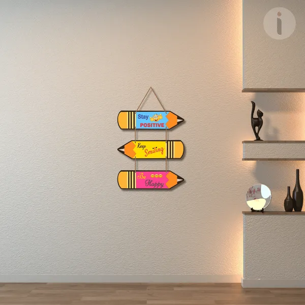 Multicolor_Stay_Positive_Wooden_Wall_Hanging