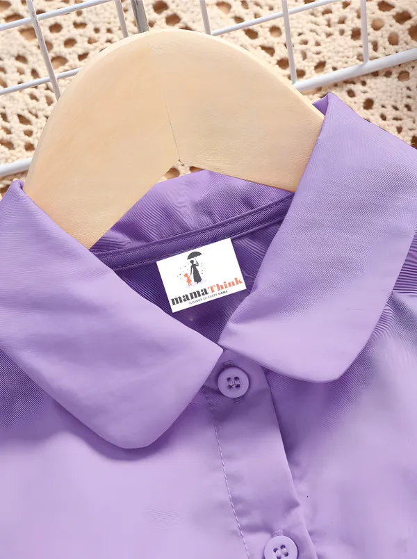 Lavender_Solid_Regular_Fit_Tops_For_Girls