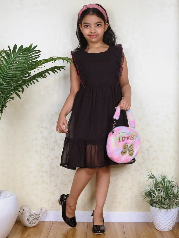 Black_Solid_Evening_Dress_For_Girls