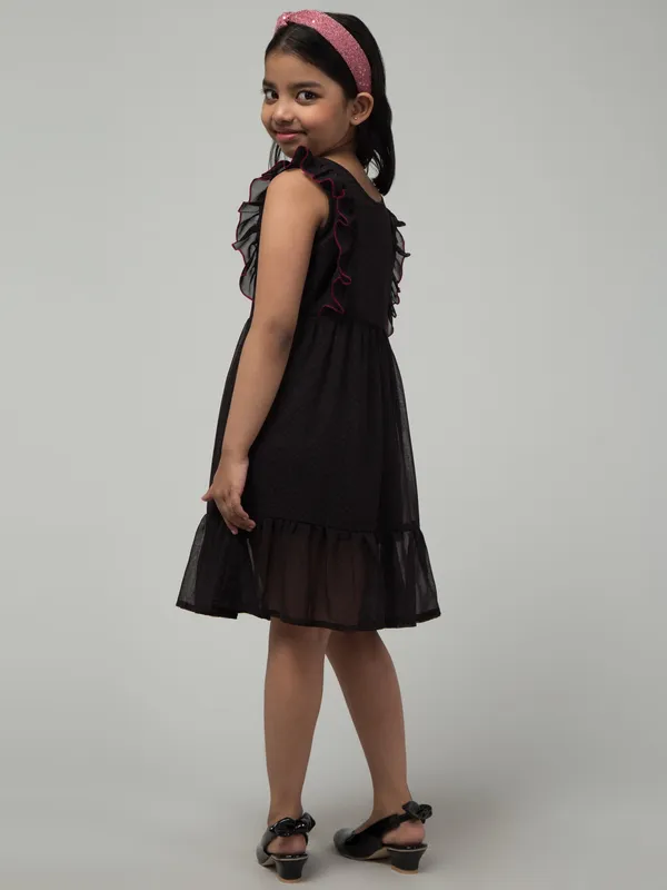 Black_Solid_Evening_Dress_For_Girls