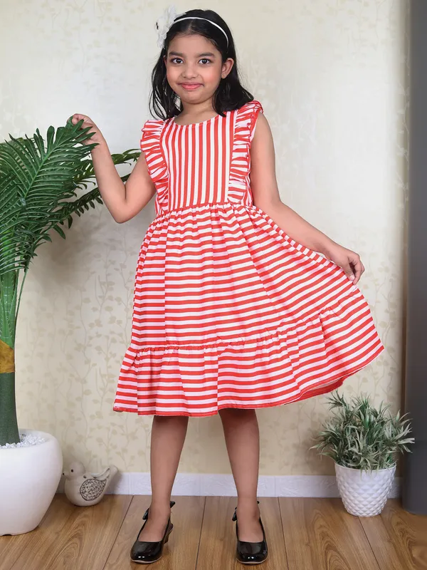 Red_Solid_Evening_Dress_For_Girls
