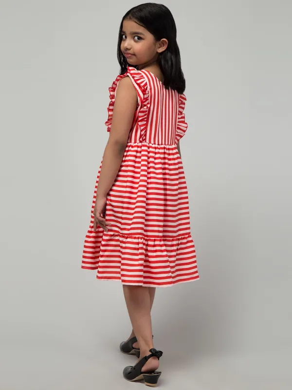 Red_Solid_Evening_Dress_For_Girls
