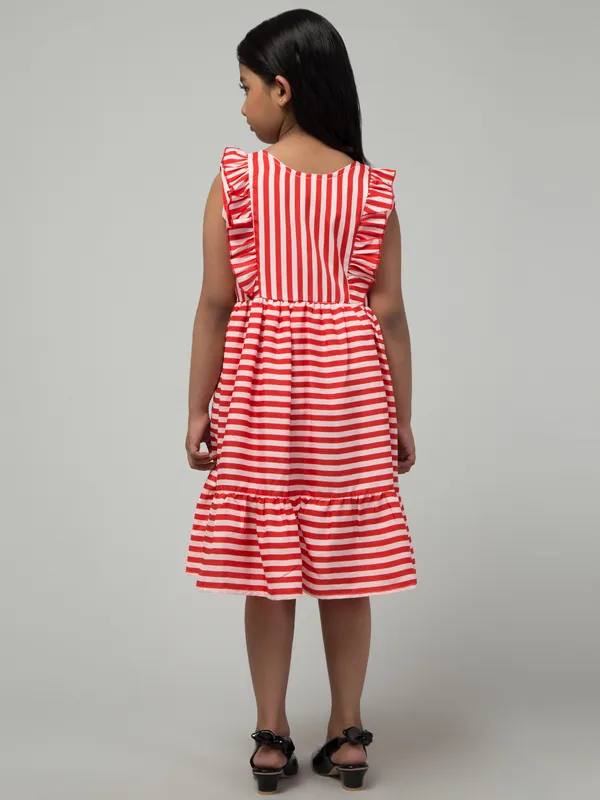 Red_Solid_Evening_Dress_For_Girls