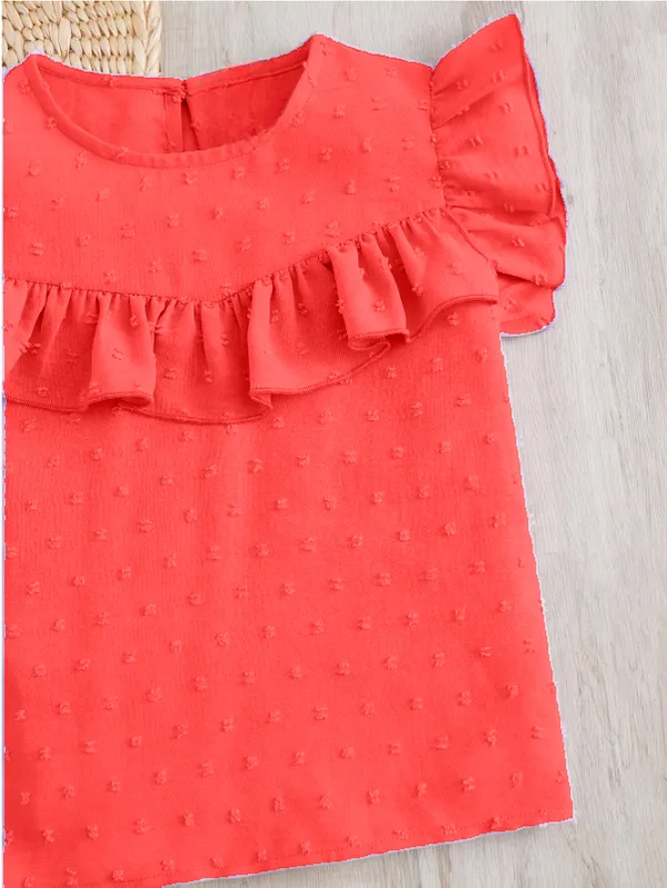 Red_Polka_Dot_Casual_Tops_For_Girls