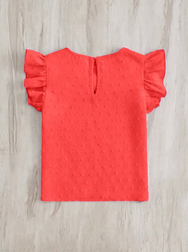 Red_Polka_Dot_Casual_Tops_For_Girls