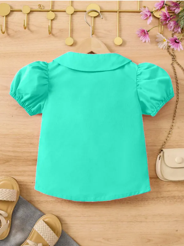 Mint_Green_Solid_Casual_Tops_For_Girls