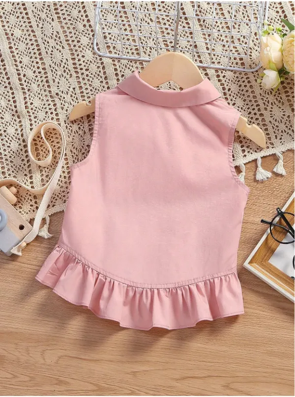 Peach_Solid_Casual_Tops_For_Girls