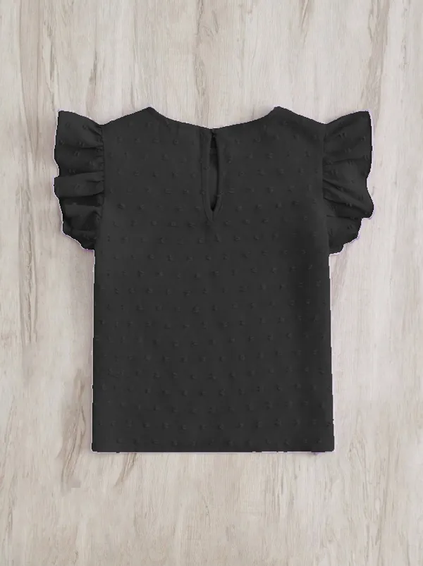 Black_Solid_Regular_Fit_Tops_For_Girls