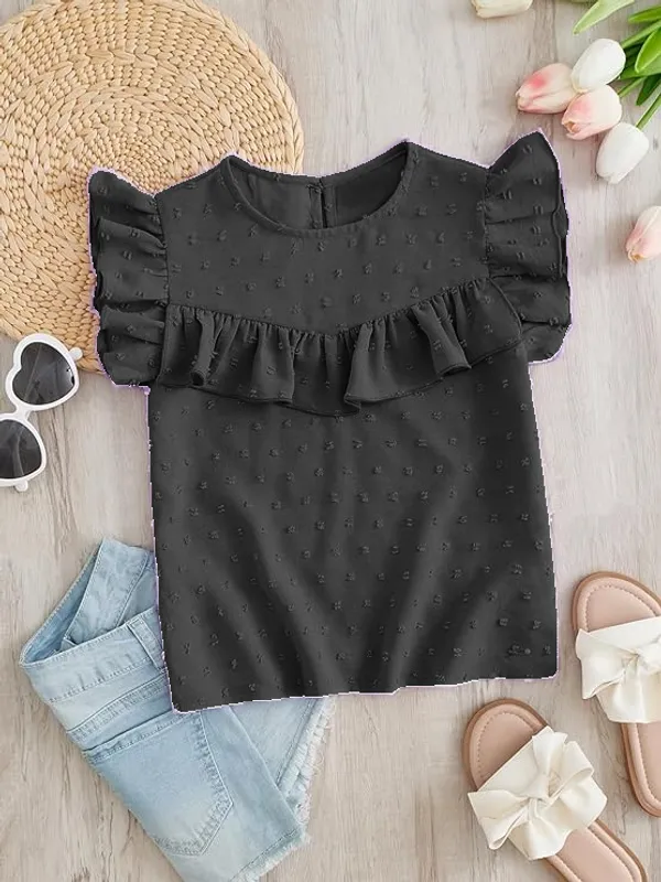 Black_Solid_Regular_Fit_Tops_For_Girls