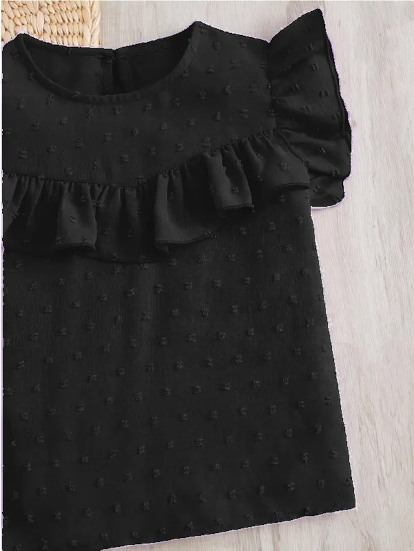 Black_Solid_Regular_Fit_Tops_For_Girls