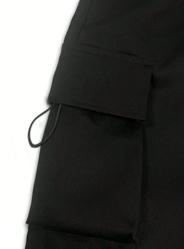 Black_Solid_Outdoor_Cargo_Pants_For_Girls