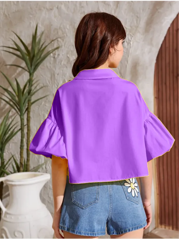 Lavender_Solid_Casual_Tops_For_Girls