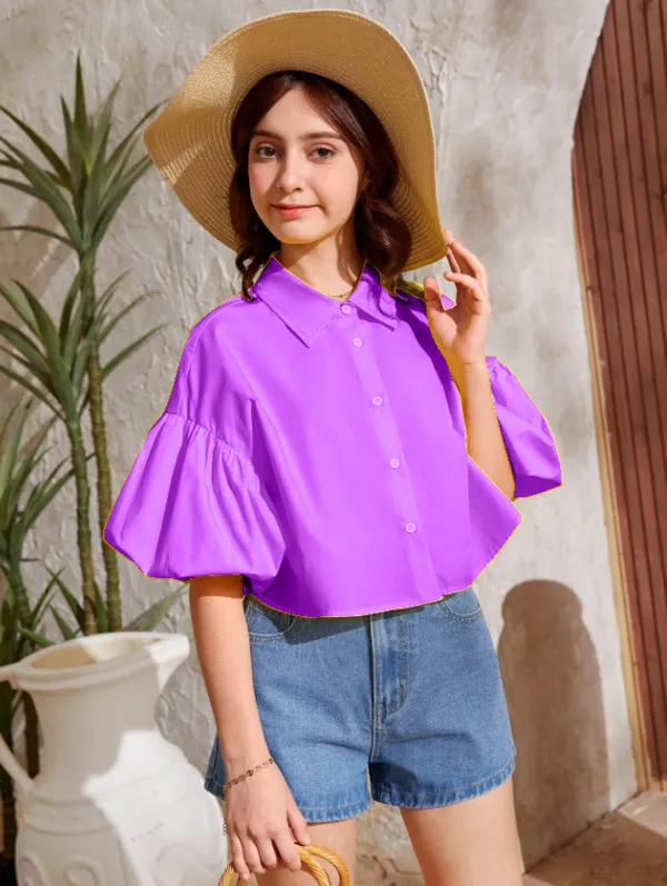 Lavender_Solid_Casual_Tops_For_Girls