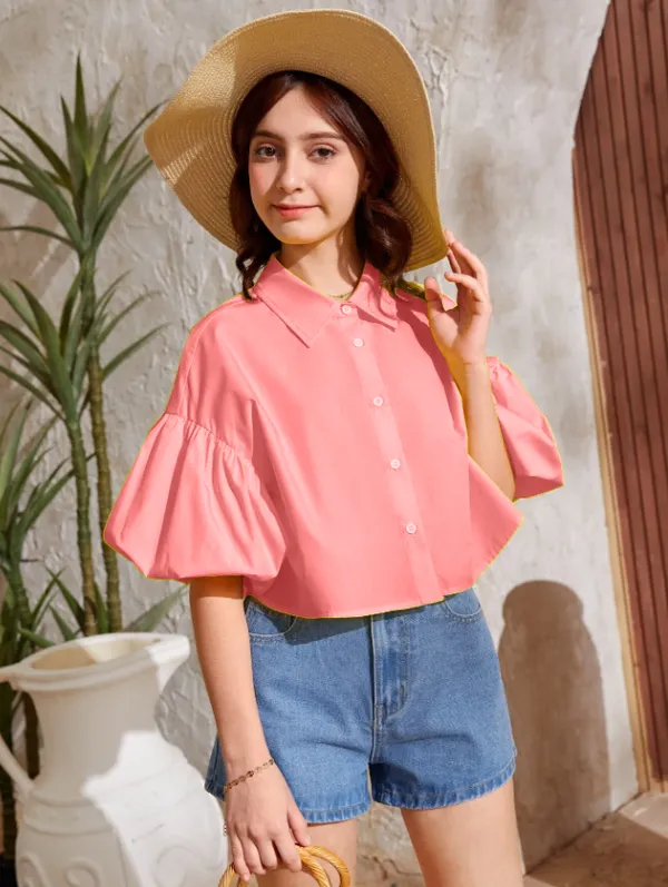 Peach_Solid_Casual_Tops_For_Girls