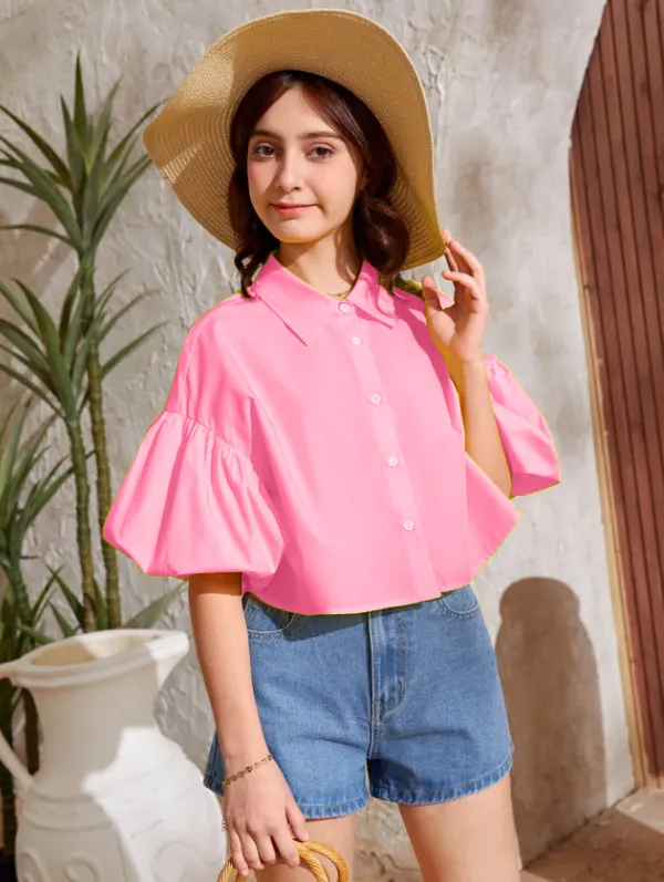 Pink_Solid_Casual_Tops_For_Girls