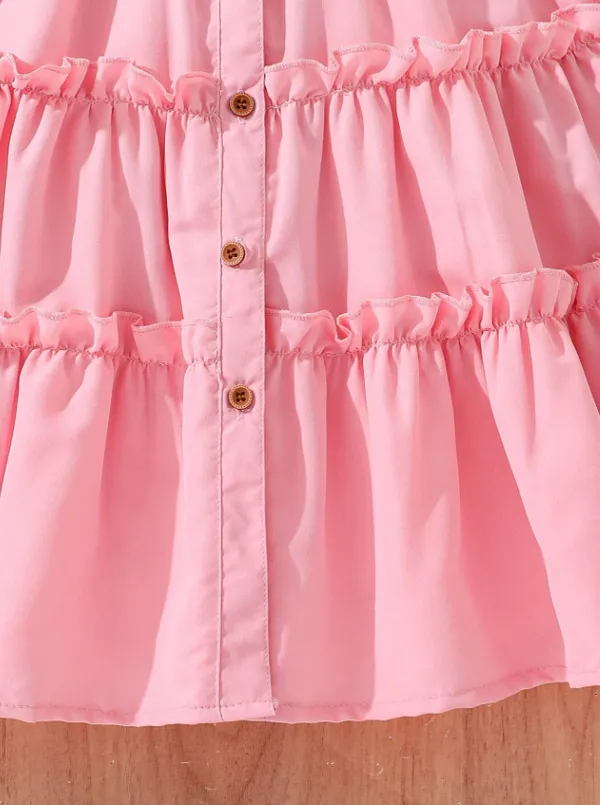 Peach_Solid_Outdoor_Party_Dress_For_Girls