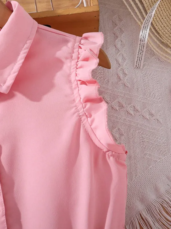 Peach_Solid_Outdoor_Party_Dress_For_Girls