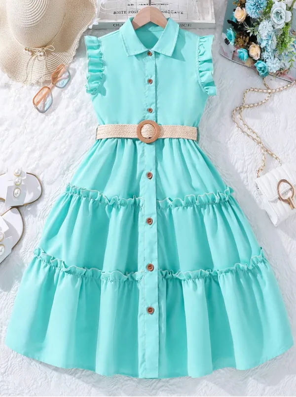 Mint_Green_Ruffle_Trim_Outdoor_Dress_For_Girls