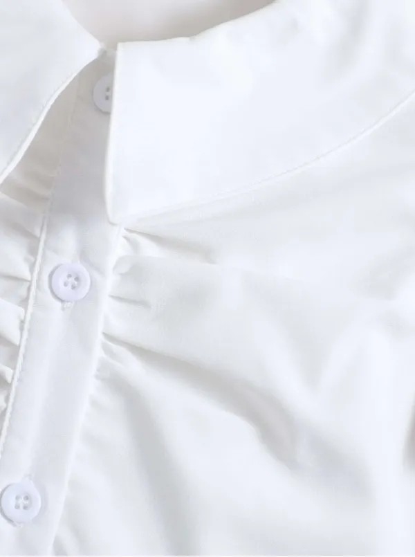 MAMATHINK_WHITE_Solid_Casual_Tops_For_Girls