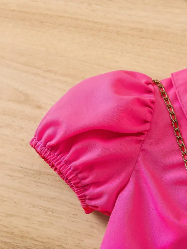 Hot_Pink_Solid_Casual_Tops_For_Girls