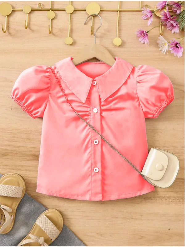 Peach_Solid_Casual_Tops_For_Girls