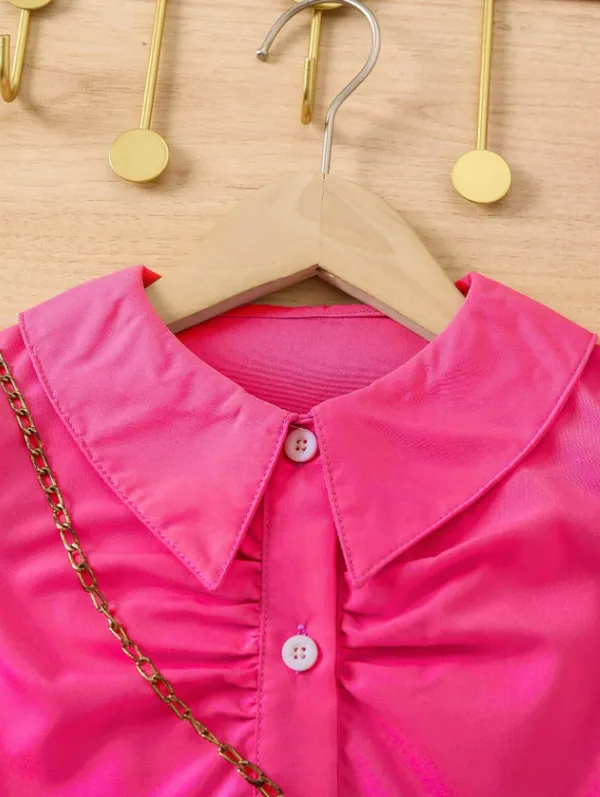 Hot_Pink_Solid_Casual_Tops_For_Girls