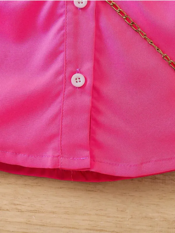 Hot_Pink_Solid_Casual_Tops_For_Girls