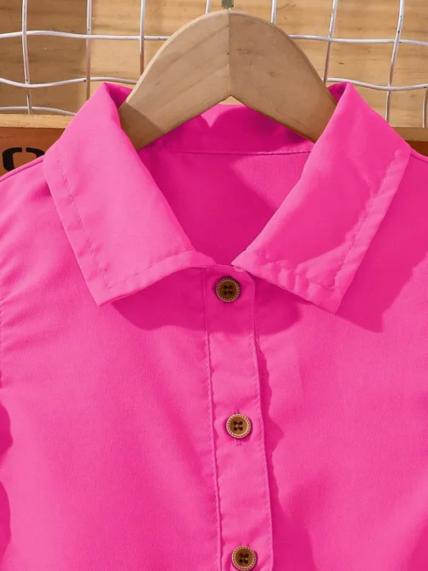 Hot_Pink_Ruffle_Trim_Outdoor_Dress_For_Girls