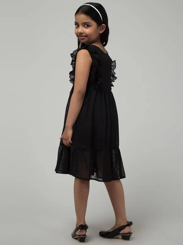 Black_Solid_Regular_Fit__Party_Dress_For_Girls