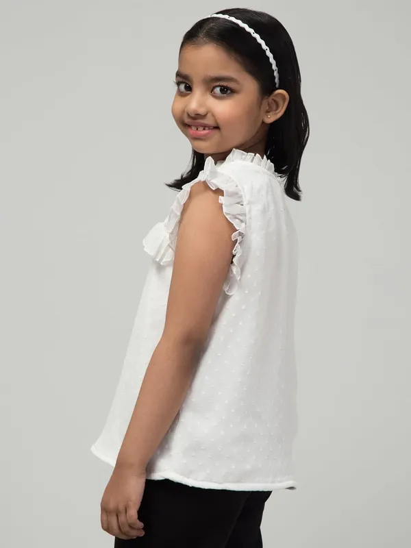 White_Solid_Birthday_Tops_For_Girls