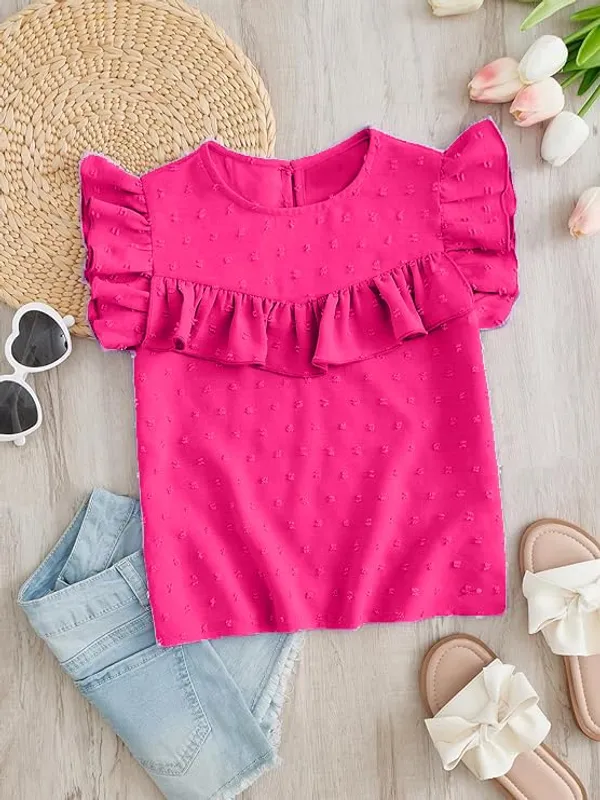 Rani_Pink_Solid_Birthday_Tops_For_Girls