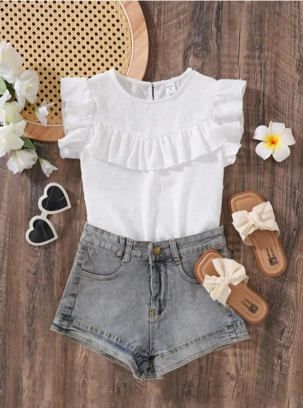 White_Solid_Casual_Tops_For_Girls