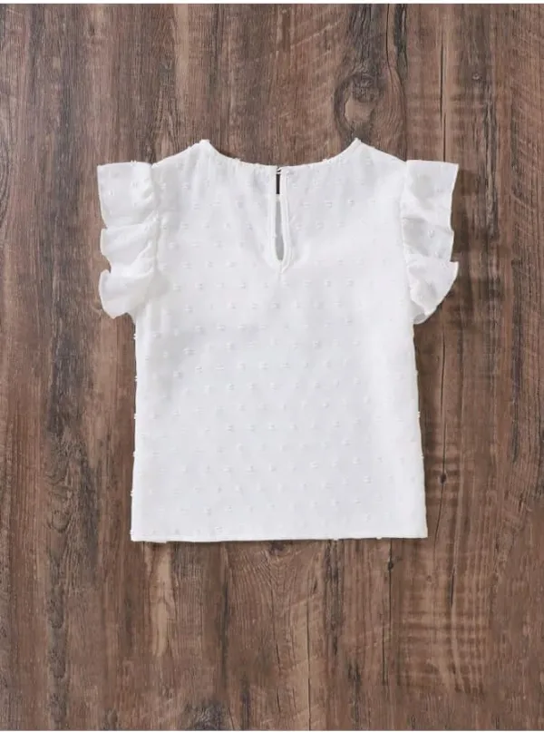 White_Solid_Casual_Tops_For_Girls