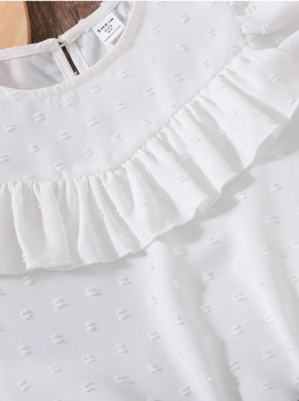 White_Solid_Casual_Tops_For_Girls