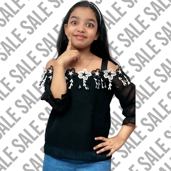 Black_Solid_Casual_Tops_For_Girls